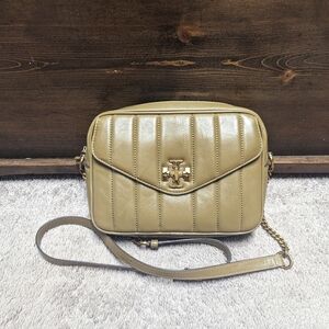 Tory Burch Kira Quilted Camera Bag in Toasted Sesame